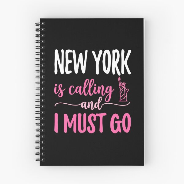 Item preview, New York is Calling and I Must Go Travel Quote Statue of Liberty Lover Vacation Souvenir designed and sold by cerademarts.