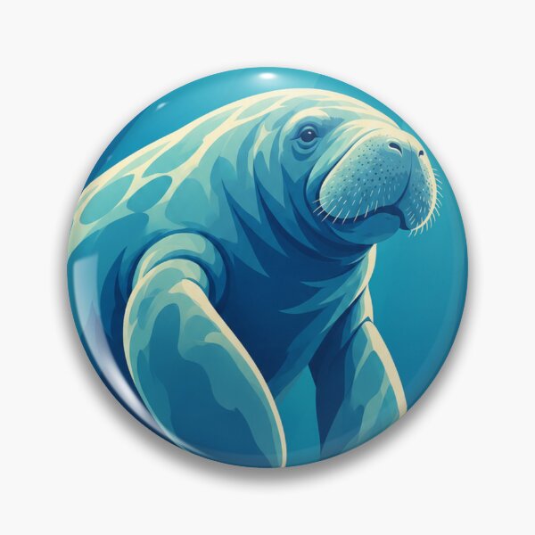 Item preview, Suspended in Blue – Peaceful Manatee Underwater Art designed and sold by astersgraphics.