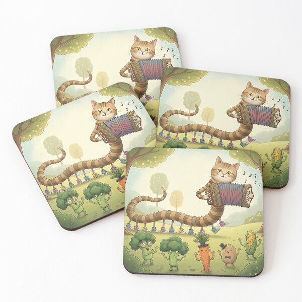 Item preview, Centipede Cat Playing Accordion Forest Concert designed and sold by TJprint.