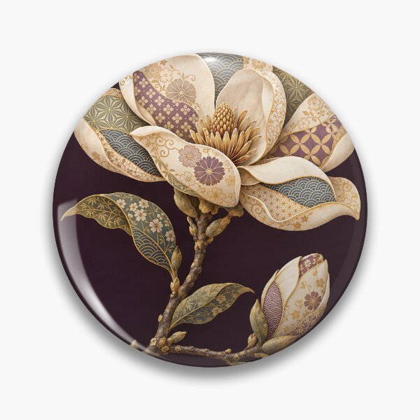 Item preview, Magnolia Blossom with Japanese Wagara Petals designed and sold by JapaneseWagaraStudio.