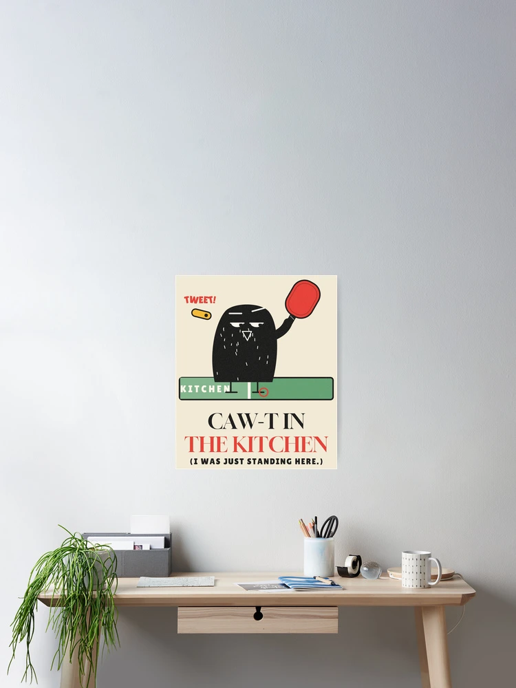 Imagen 2 de 3, Póster con la obra Caw-t in the Kitchen Pickleball Crow, diseñada y vendida por somebasic.