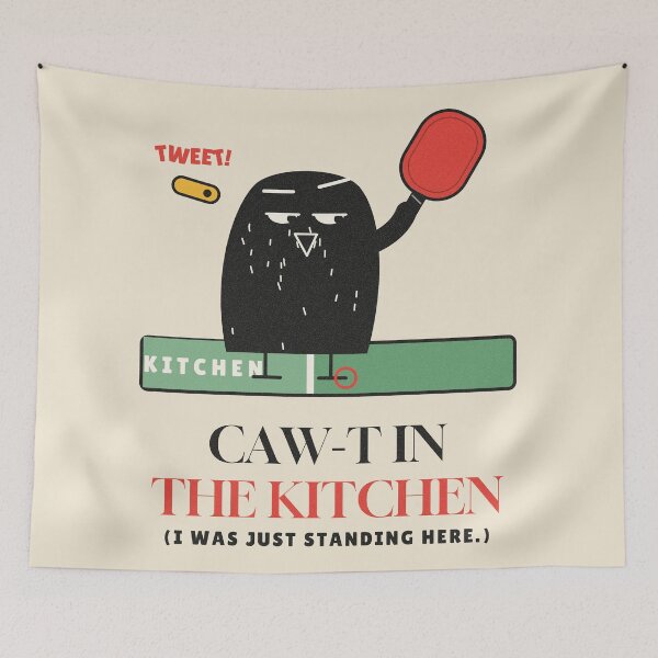 Item preview, Caw-t in the Kitchen Pickleball Crow designed and sold by somebasic.