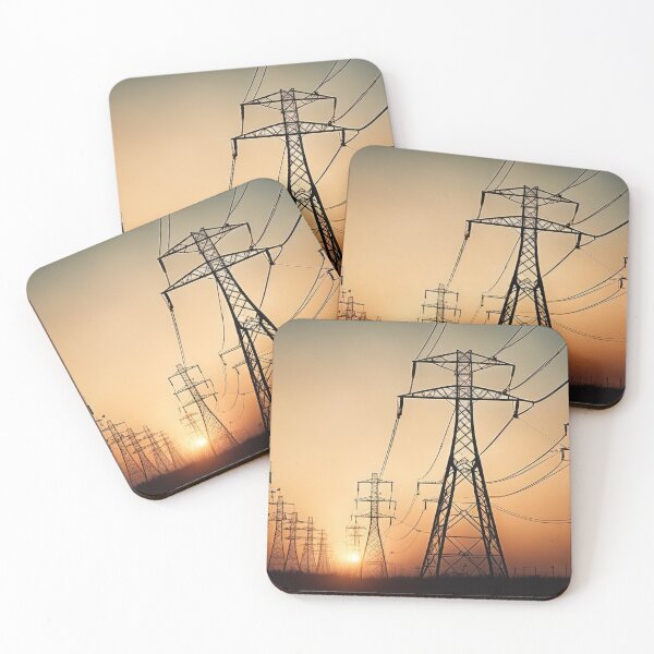 Item preview, Golden Sunset High Voltage Pylon Grid designed and sold by Pylon-Bureau.