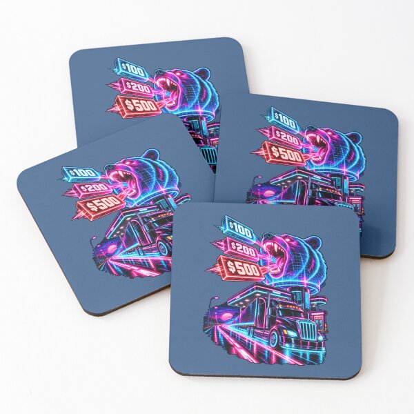 Item preview, Synthwave Trucker & Bear Hologram designed and sold by NomadForge.