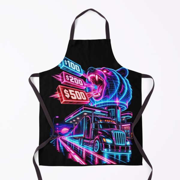 Item preview, Synthwave Trucker & Bear Hologram designed and sold by NomadForge.