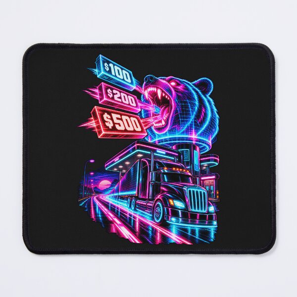 Item preview, Synthwave Trucker & Bear Hologram designed and sold by NomadForge.