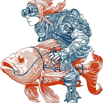Artwork thumbnail, Fish Racer by sweeneypen