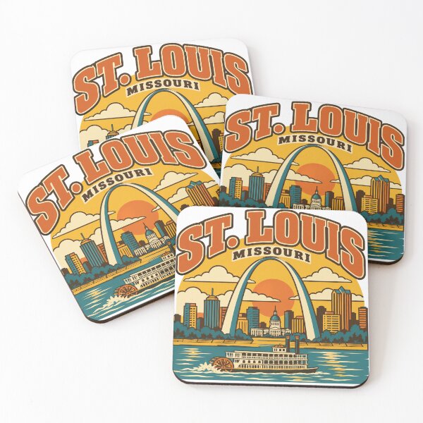 Item preview, St. Louis Gift - Vintage St. Louis Missouri Travel Art designed and sold by RedRubyBubble.
