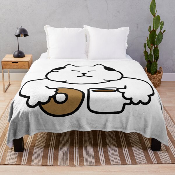 Item preview, Coffee, Donut and a Cat designed and sold by superbaechoo.