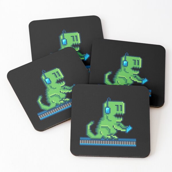 Item preview, Pixel Art Fitness T-Rex - Workout Dinosaur Treadmill Gym designed and sold by RetroRlx.