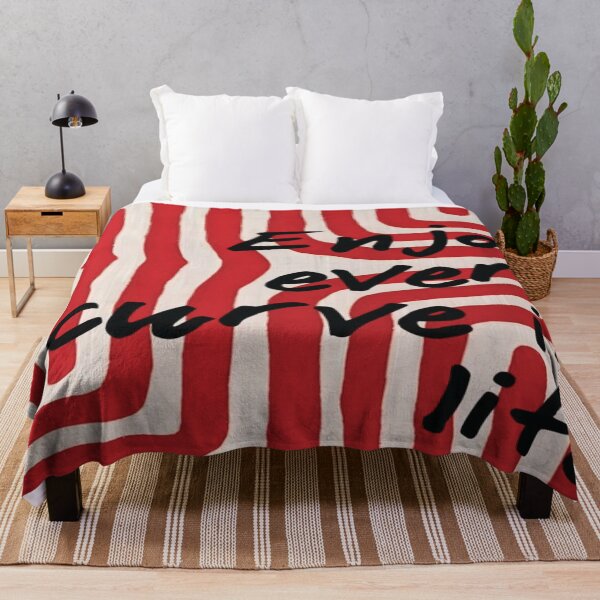 Item preview, Enjoy Every Curve In Life - Red Wavy Pattern designed and sold by DemanDFashionFactroy.