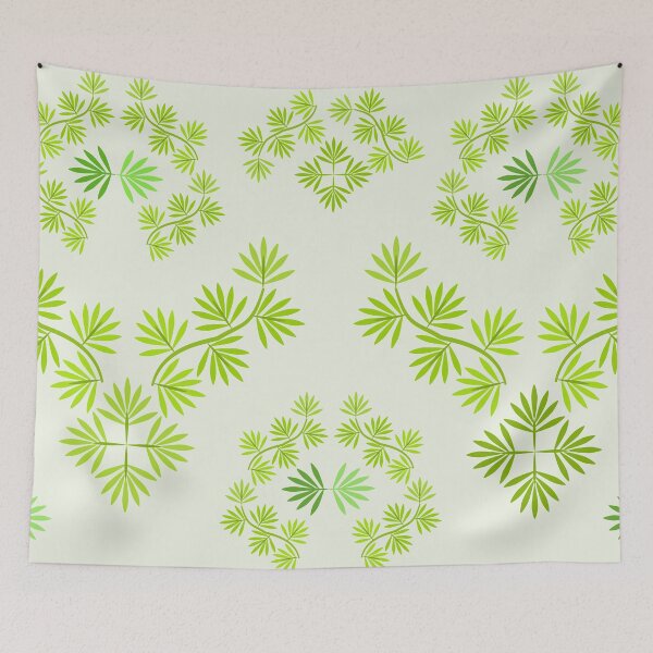 Item preview, Green Botanical Leaf Wreath and Decorative Foliage Ornament Set on Light Background designed and sold by Ei-Ei.