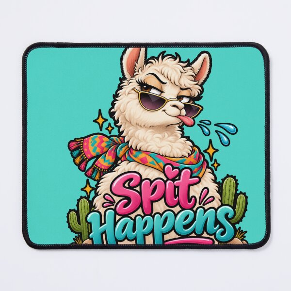 Item preview, Spit Happens – Sassy Llama Sunglasses Animal Pun designed and sold by Searching ideas.