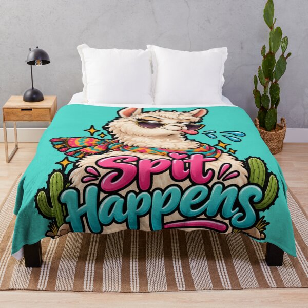 Item preview, Spit Happens – Sassy Llama Sunglasses Animal Pun designed and sold by Searching ideas.