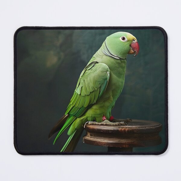 Item preview, Rose Ringed Parakeet Portrait Green Indian Ringneck designed and sold by TJprint.
