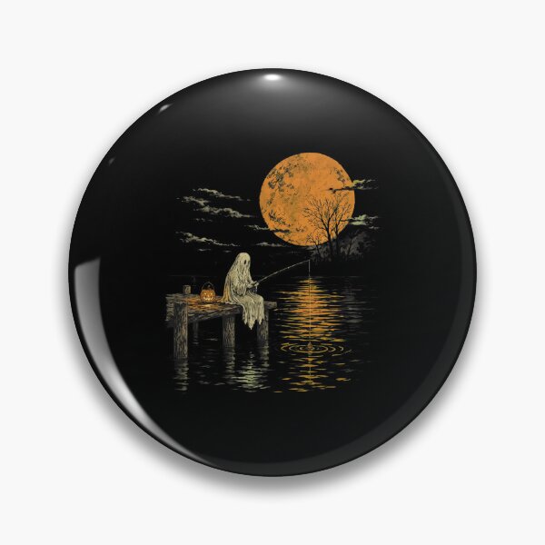 Item preview, Ghost Fishing Under Moon Autumn designed and sold by OlyvieArt.