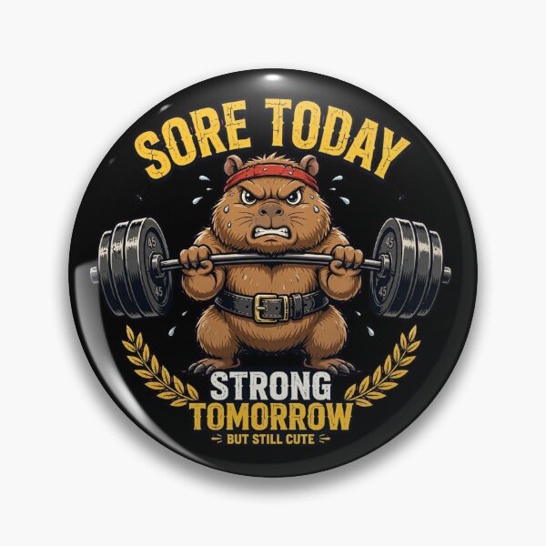 Item preview, Sore Today Strong Tomorrow Shirt - Funny Capybara Gym Deadlift designed and sold by StrongEveryDayStore.