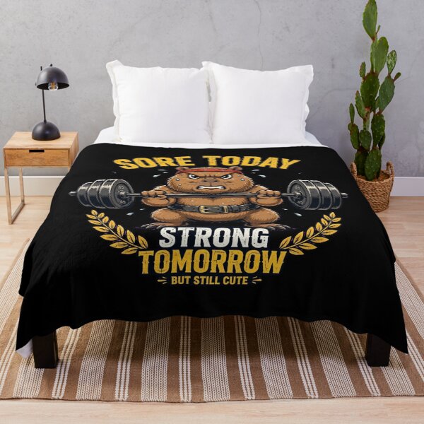 Item preview, Sore Today Strong Tomorrow Shirt - Funny Capybara Gym Deadlift designed and sold by StrongEveryDayStore.