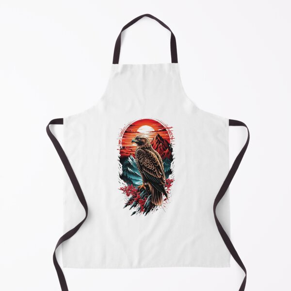 Item preview, Majestic Eagle Mountain Sunset Japanese Art-Style Illustration designed and sold by Shopeon Designs.