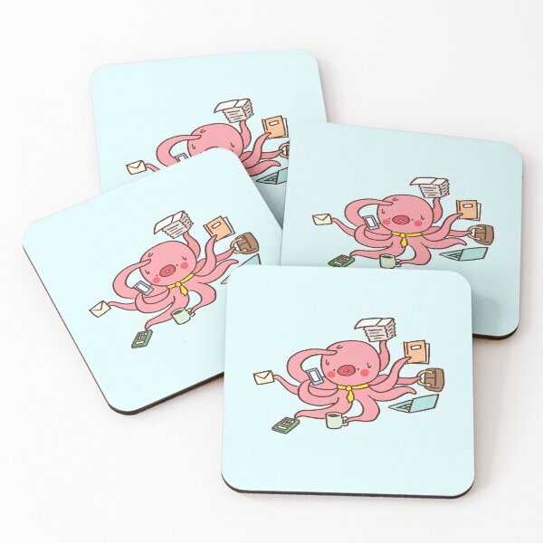 Item preview, Busy Octopus Multitasking With 8 Arms designed and sold by Chunu Doodles.