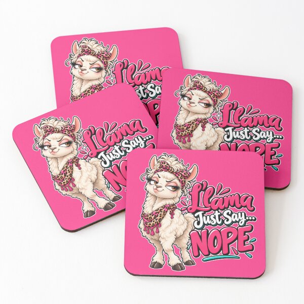 Item preview, Llama Just Say NOPE – Sassy Leopard Print Llama designed and sold by Searching ideas.