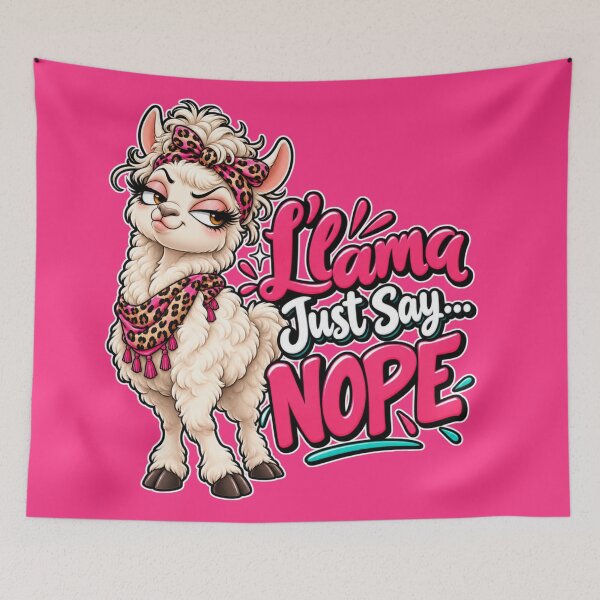 Item preview, Llama Just Say NOPE – Llama atrevida con estampado de leopardo designed and sold by Searching ideas.