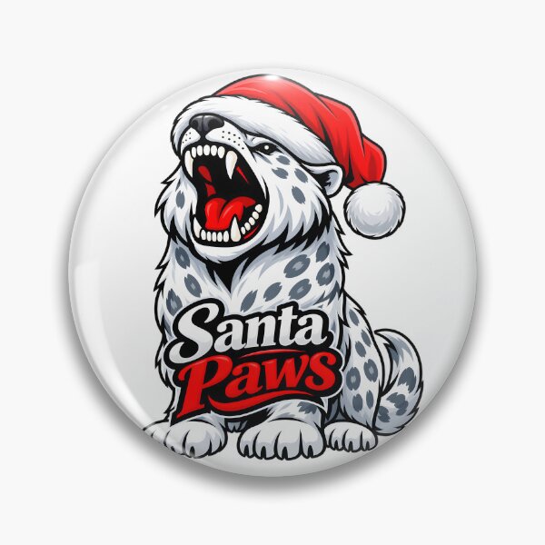 Item preview, Santa Paws Snow Leopard Christmas Hat designed and sold by ROARSOME DESiGNS.