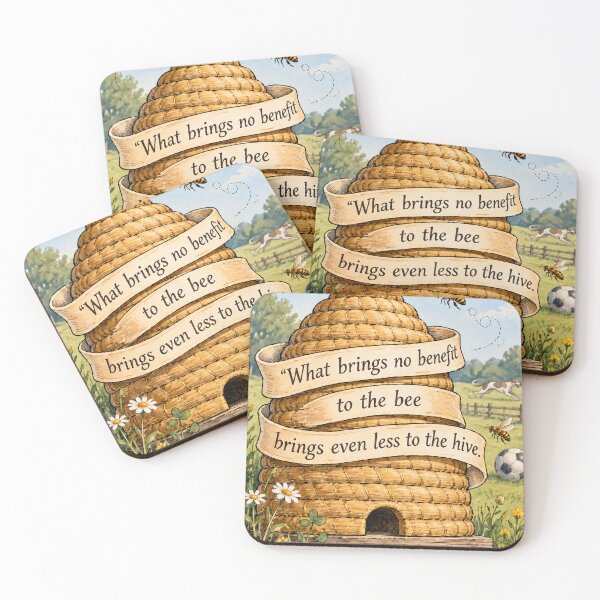 Item preview, What Brings No Benefit to the Bee - Ted Lasso Inspired Beehive Quote designed and sold by Kiwi Bond.