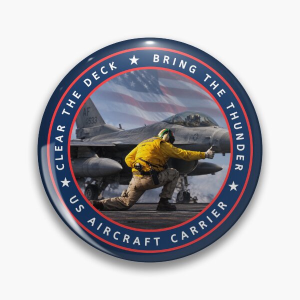Item preview, US Navy Aircraft Carrier Military Takeoff Emblem designed and sold by Zarppelon.