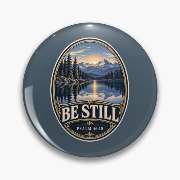 Item preview, Be Still Christian Mountain Lake designed and sold by BROHLine Studio.