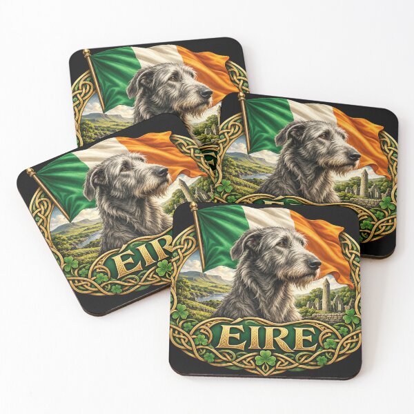 Item preview, Éire – Irish Wolfhound Celtic Heritage Emblem designed and sold by FlagX.
