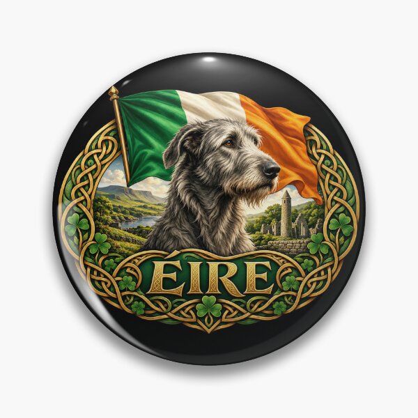 Item preview, Éire – Irish Wolfhound Celtic Heritage Emblem designed and sold by FlagX.