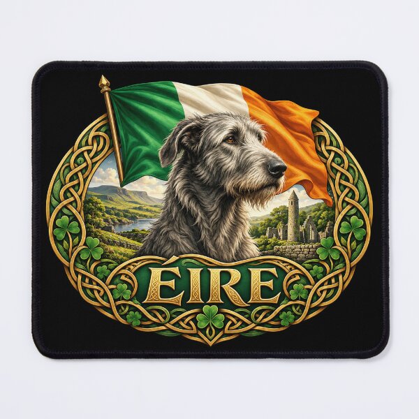 Item preview, Éire – Irish Wolfhound Celtic Heritage Emblem designed and sold by FlagX.