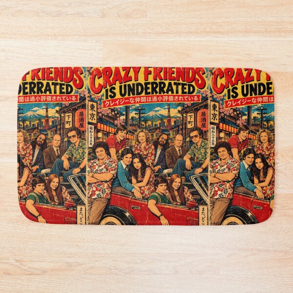 Item preview, Crazy Friends Tokyo Road Trip Retro Poster designed and sold by BRTHRCNK01.