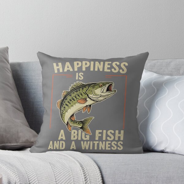 Item preview, Happiness Is a Big Fish and a Witness – Funny Fishing designed and sold by Sed94.