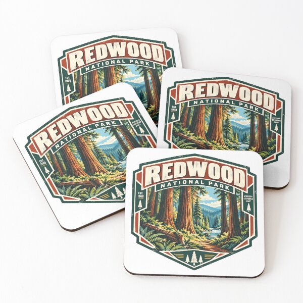 Item preview, Redwood National Park Est. 1968 Northern California Coast Nature Travel designed and sold by NightGlyph.