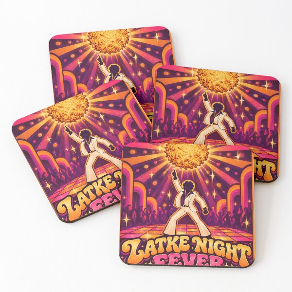 Item preview, Latke Night Fever - Funny Retro Disco Hanukkah designed and sold by Kiwi Bond.
