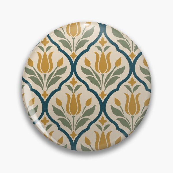 Item preview, Golden Ottoman Tulip Floral Arabesque Pattern designed and sold by KokoDeez.