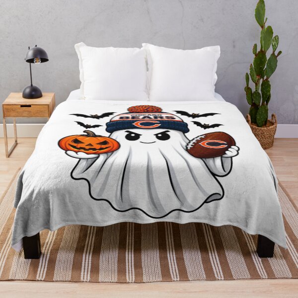 Item preview, Chicago Bears Halloween Ghost Football Pumpkin Spooky Season designed and sold by QueenPoljak.