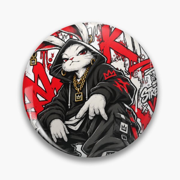 Item preview, Rabbit King Urban Graffiti Streetwear Design designed and sold by BAAKSHOP.
