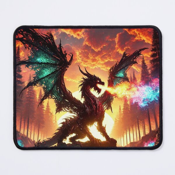 Item preview, Dragon Breathing Rainbow Fire, Ai Generated Art designed and sold by ACC .
