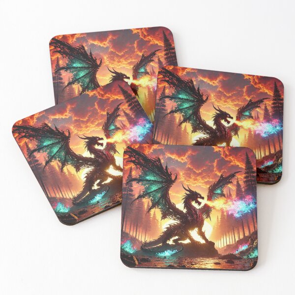 Item preview, Dragon Breathing Rainbow Fire, Ai Generated Art  designed and sold by ACC .