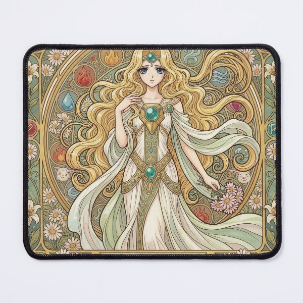 Item preview, Princess Emeraude in the style of Alphonse Mucha designed and sold by Solace Sparkles.