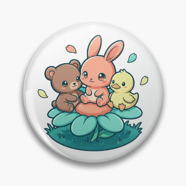 Item preview, Kawaii Animal Friends Inside Flower Cute Wholesome designed and sold by mood-draftsman.