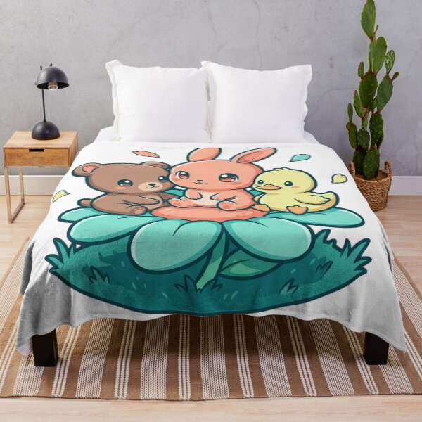 Item preview, Kawaii Animal Friends Inside Flower Cute Wholesome designed and sold by mood-draftsman.
