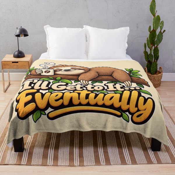 Item preview, I'll Get to It Eventually – Funny Sleepy Sloth Coffee designed and sold by Searching ideas.