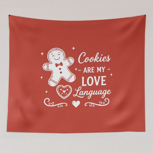 Item preview, Cookies Are My Love Language – Gingerbread Man Christmas Art designed and sold by Tklezardesigns.