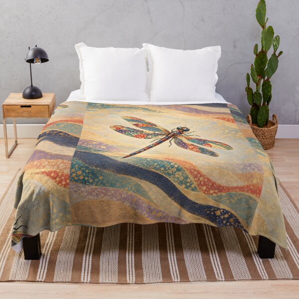Item preview, Dragonfly with Colorful Japanese Wagara Wings designed and sold by JapaneseWagaraStudio.