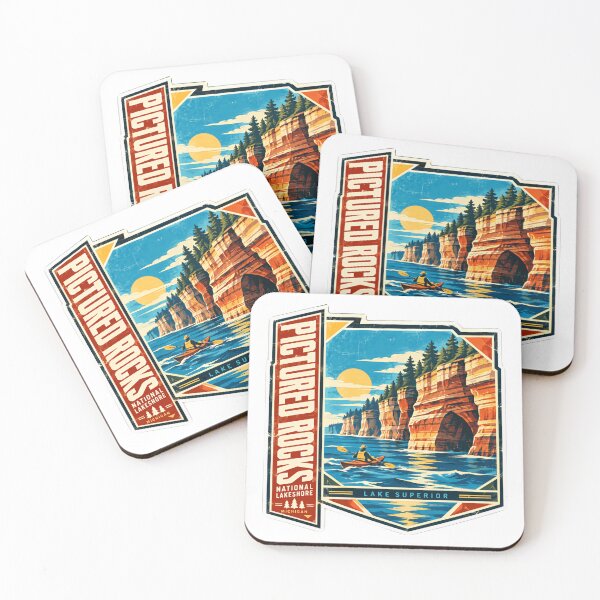 Item preview, Pictured Rocks National Lakeshore Michigan Lake Superior Kayaking Outdoor Travel designed and sold by NightGlyph.