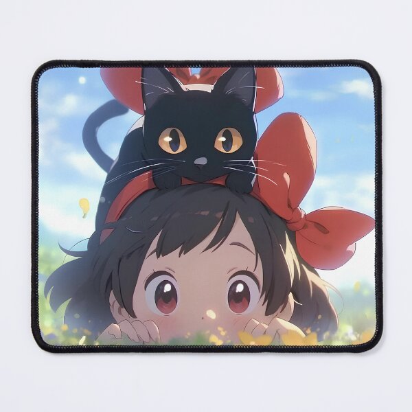 Item preview, Cute art girl and cat [[kiki's]] go -%[ghiblis]%- aways flower designed and sold by Sazqonexshop.